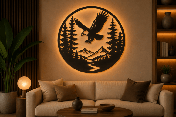 Download Eagle Wall Decor SVG Laser Cut File - Wall decor Collection