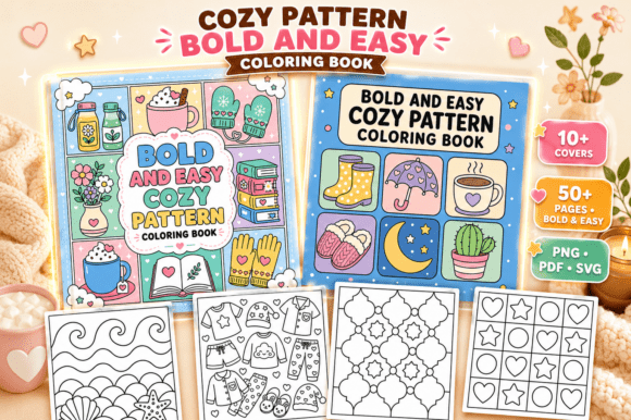 Download Bold Easy Pattern Coloring Book Pages - Premium Resources