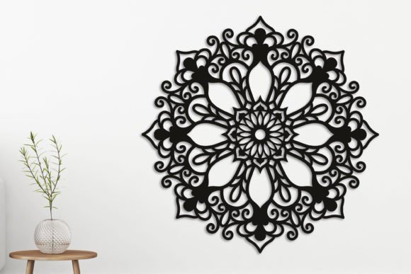 Download Laser Cut Black Mandala Wall Decor Svg - Wall decor Collection