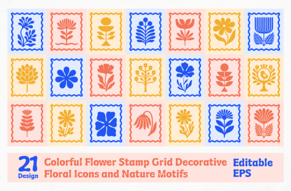 Download Decorative Floral Icons and Nature Motif - Icons Collection