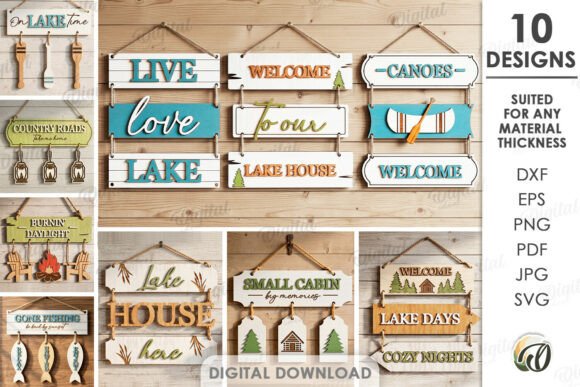 Download Country Wall Decors Bundle Laser Cut - Wall decor Collection
